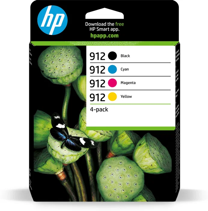 HP Multipack de cartuchos de tinta 912 (6ZC74AE), Negro/Cian/Magenta/Amarillo