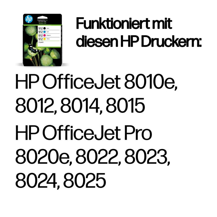 HP 912 Multipack de 4 Cartuchos de Tinta Original (Negro, Cian, Magenta, Amarillo) HP 912 Multipack de 4 Cartuchos de Tinta Original (Negro, Cian, Magenta, Amarillo)