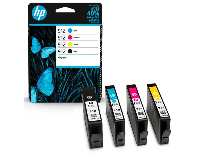 HP Multipack de cartuchos de tinta 912 (6ZC74AE), Negro/Cian/Magenta/Amarillo