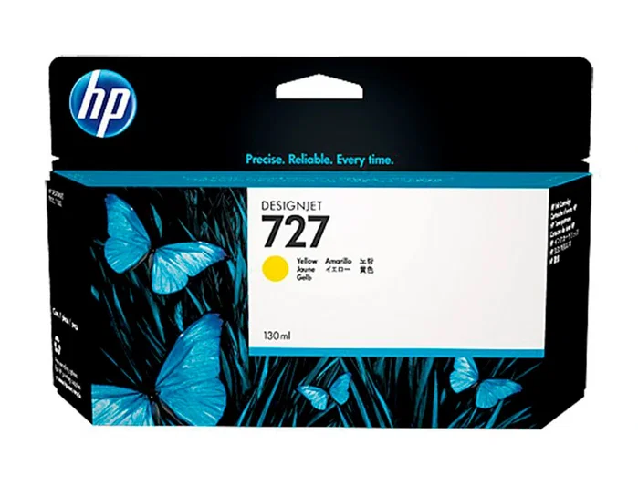 HP Tóner 727 Amarillo de Alta Capacidad (1000 páginas) Original para Ploter Designjet T920/T1500 - N 727