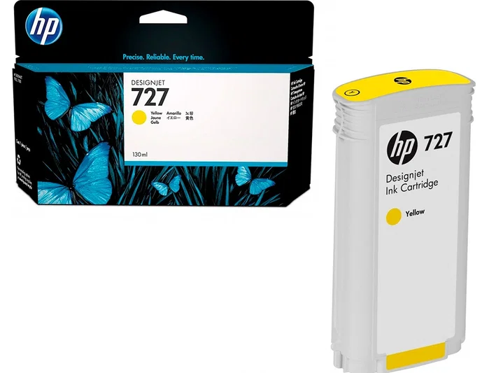 HP Tóner 727 Amarillo de Alta Capacidad (1000 páginas) Original para Ploter Designjet T920/T1500 - N 727