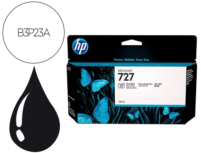 HP Cartucho de tinta DesignJet 727 Negro Fotográfico 130 ml