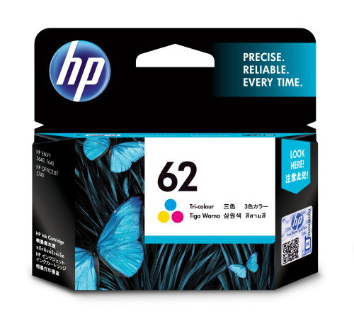 HP Cartucho de Tinta 62 Tricolor Original (C2P06AE) de Rendimiento Estándar HP Cartucho de Tinta 62 Tricolor Original (C2P06AE) de Rendimiento Estándar
