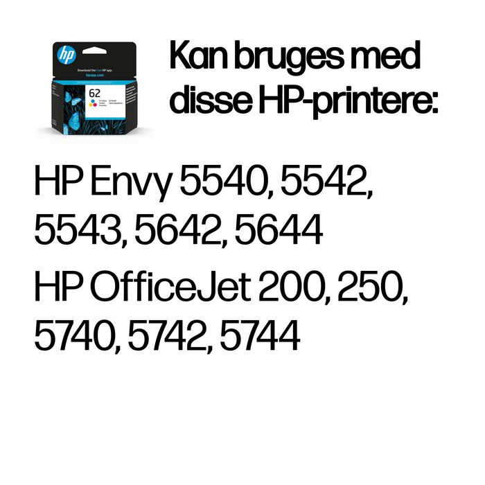 HP Cartucho de tinta 62 tricolor original C2P06AE