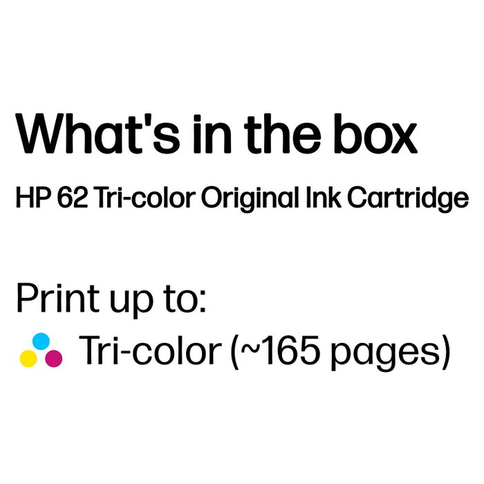 HP Cartucho de tinta 62 tricolor original C2P06AE