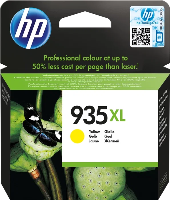 HP 935XL Cartucho de Tinta Amarillo de Alto Rendimiento (XL) Original