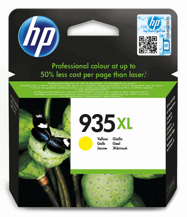 HP 935XL Cartucho de Tinta Amarillo de Alto Rendimiento (XL) Original