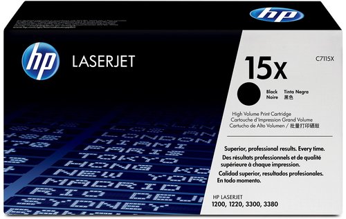 HP Cartucho de tóner 15X Negro C7115X de alto rendimiento