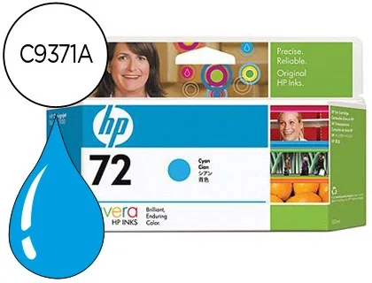 HP Cartucho de Tinta 72 Cian (C9371A) 130ml