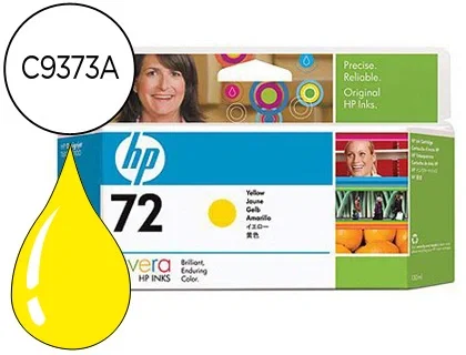 HP Cartucho de tinta 72 Amarillo C9373A (130 ml)