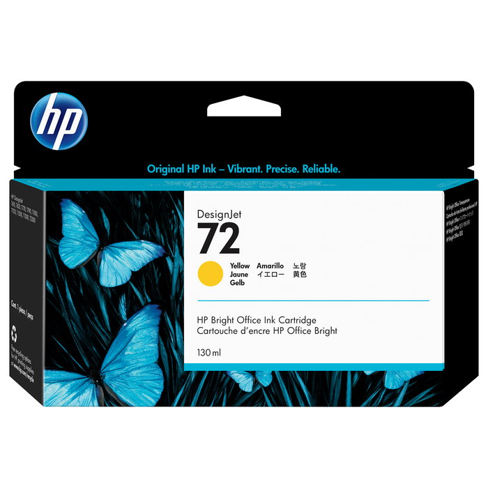 HP Cartucho de tinta 72 Amarillo C9373A (130 ml)