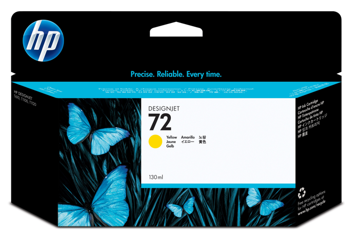 HP Cartucho de tinta 72 Amarillo C9373A (130 ml)