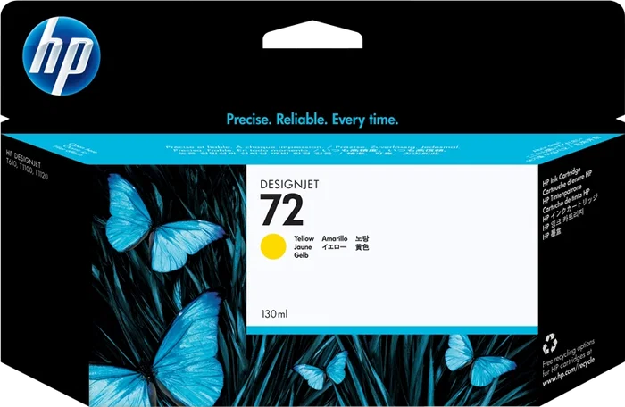 HP Cartucho de tinta 72 Amarillo C9373A (130 ml)
