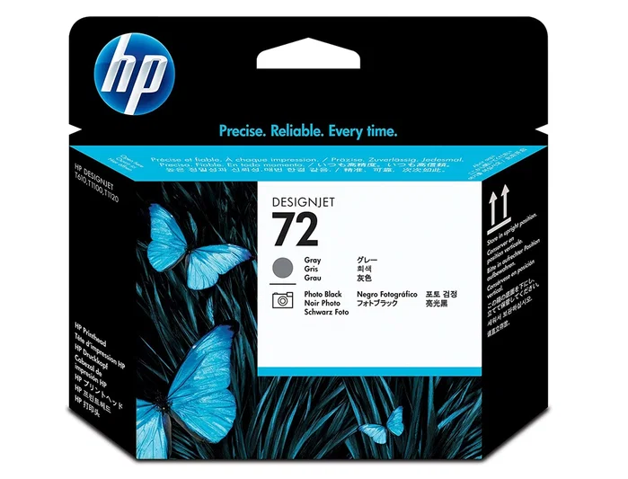 HP Cabezal de Impresión 72 Gris y Negro Fotográfico C9380A