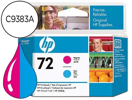HP Cabezal de Impresión 72 Cian y Magenta C9383A