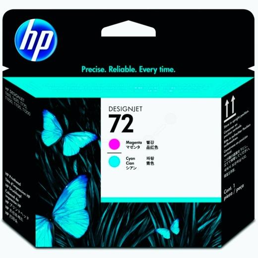 HP Cabezal de Impresión 72 Cian y Magenta C9383A