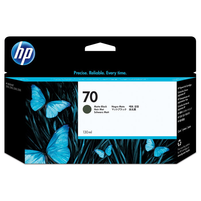 HP Cartucho de tinta No. 70 C9448A Negro mate 130 ml para Designjet Z2100/Z3100/Z3200/Z5200 series HP Cartucho de tinta No. 70 C9448A Negro mate 130 ml para Designjet Z2100/Z3100/Z3200/Z5200 series