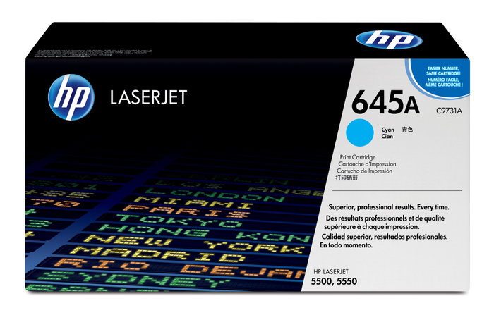 HP Cartucho de Tóner LaserJet 645A Cian Original C9731A HP Cartucho de Tóner LaserJet 645A Cian Original C9731A