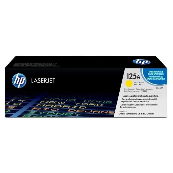 HP 125A CB542A Amarillo, Cartucho de Tóner Original HP 125A CB542A Amarillo, Cartucho de Tóner Original