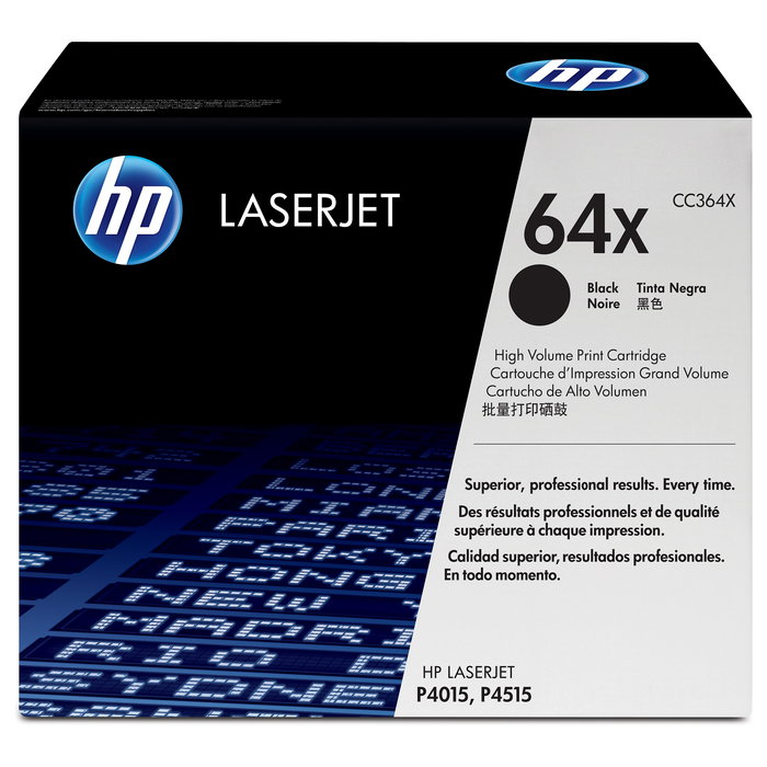 HP Toner Cartucho Original LaserJet Negro CC364X/64X Alto Rendimiento 24000 páginas HP Toner Cartucho Original LaserJet Negro CC364X/64X Alto Rendimiento 24000 páginas