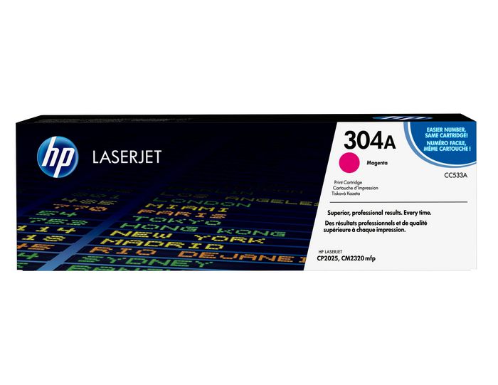 HP 304A Magenta Original LaserJet Toner Cartridge (CC533A)