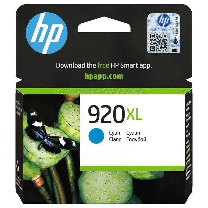 HP 920XL Cartucho de Tinta Cian Original HP 920XL Cartucho de Tinta Cian Original