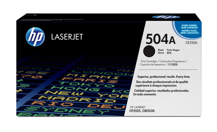 HP Toner 504A CE250A Negro