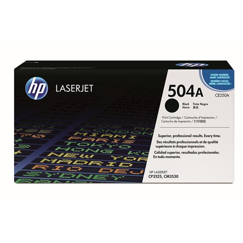 HP Toner 504A CE250A Negro