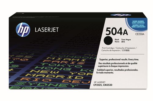 HP Toner 504A CE250A Negro