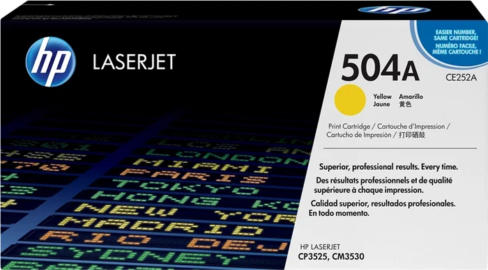HP Cartucho de Tóner 504A CE252A Amarillo