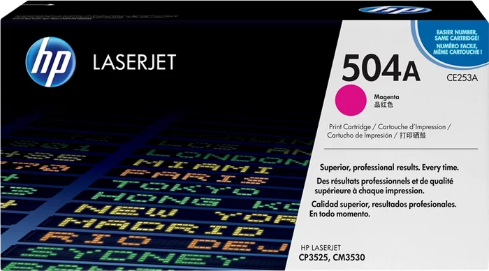 HP 504A CE253A Tóner Magenta 7000 páginas para Color LaserJet CM3530/CP3525 HP 504A CE253A Tóner Magenta 7000 páginas para Color LaserJet CM3530/CP3525