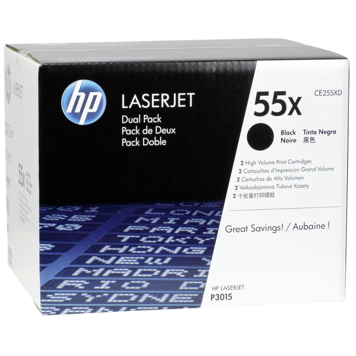 HP 55X Multipack Negro (CE255XD) HP 55X Multipack Negro (CE255XD)