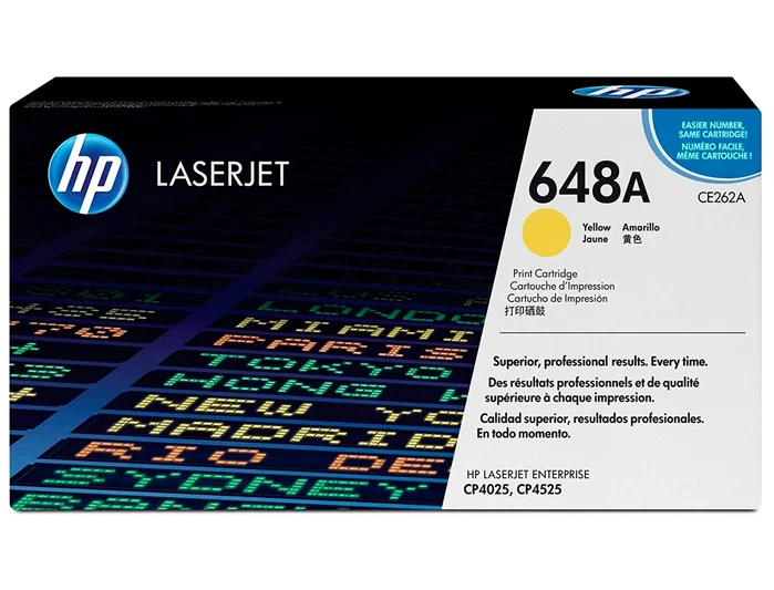 HP 648A Amarillo Cartucho de Tóner Original (CE262A)