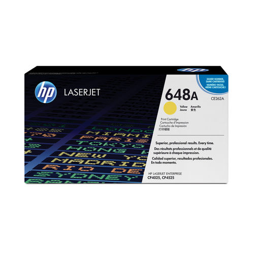 HP 648A Amarillo Cartucho de Tóner Original (CE262A)