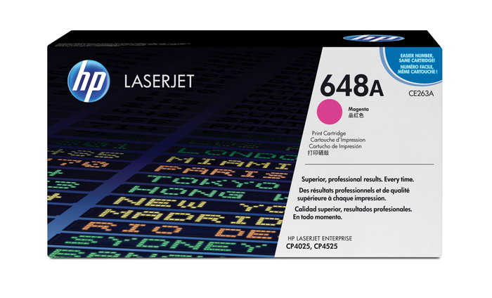 HP Cartucho de Tóner 648A Magenta CE263A