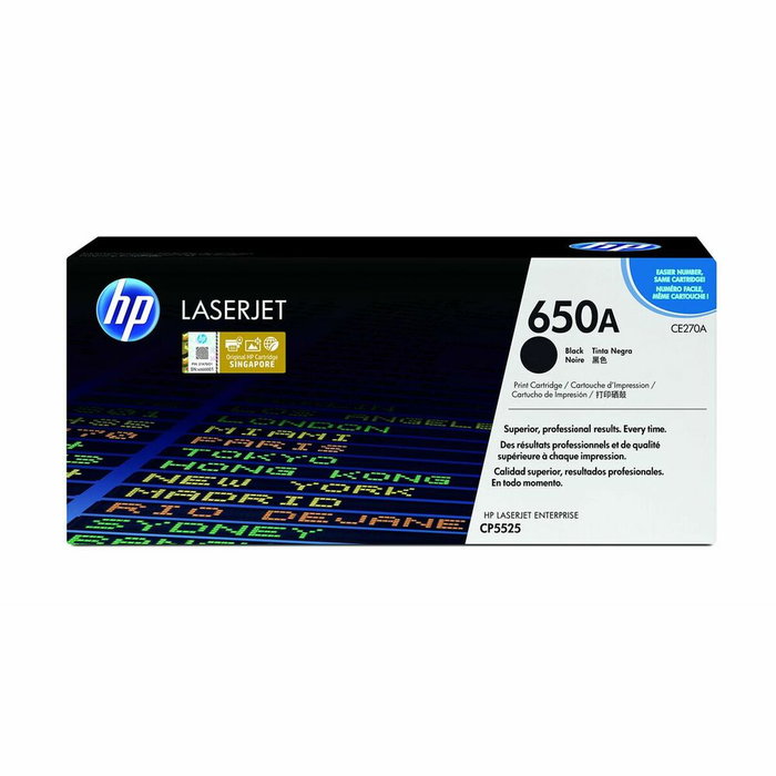HP Cartucho de tóner original LaserJet 650A Negro CE270A
