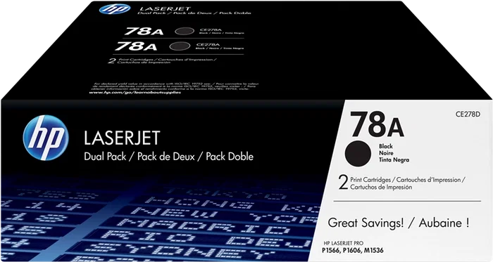 HP 78A Negro Multipack (Pack de 2) CE278AD