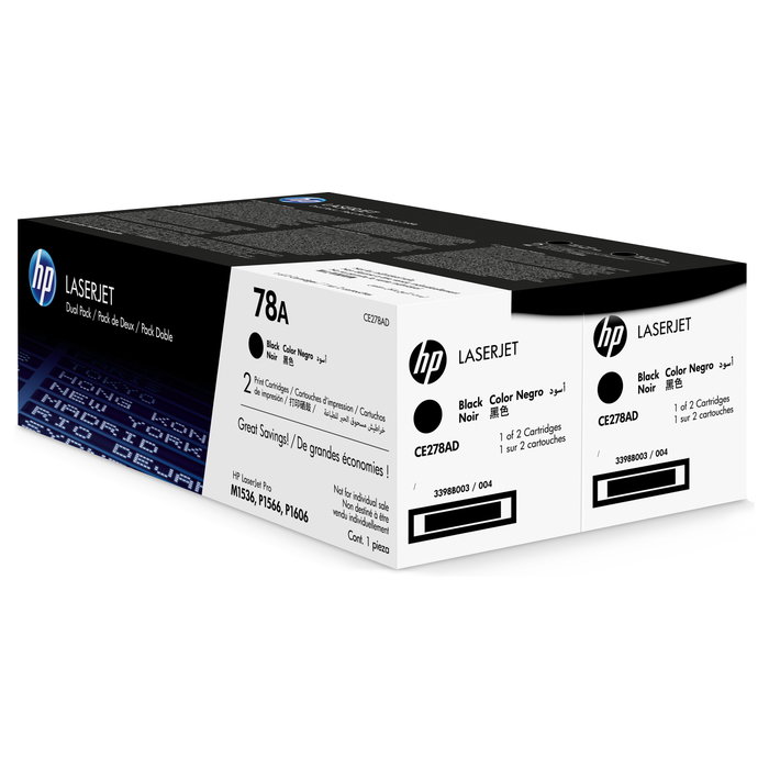 HP 78A Negro Multipack (Pack de 2) CE278AD