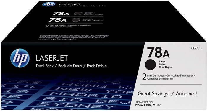 HP 78A Negro Multipack (Pack de 2) CE278AD