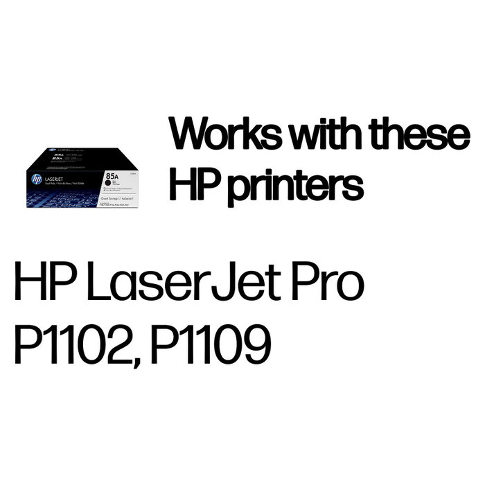 HP 85A Negro Pack de 2 Cartuchos de Tóner Original LaserJet (CE285AD) inevitable