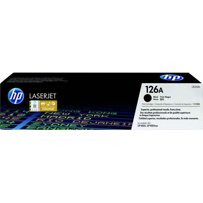 HP Cartucho de tóner original LaserJet 126A Negro CE310A HP Cartucho de tóner original LaserJet 126A Negro CE310A