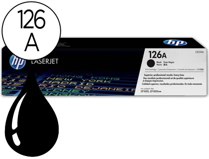HP Cartucho de tóner original LaserJet 126A Negro CE310A HP Cartucho de tóner original LaserJet 126A Negro CE310A