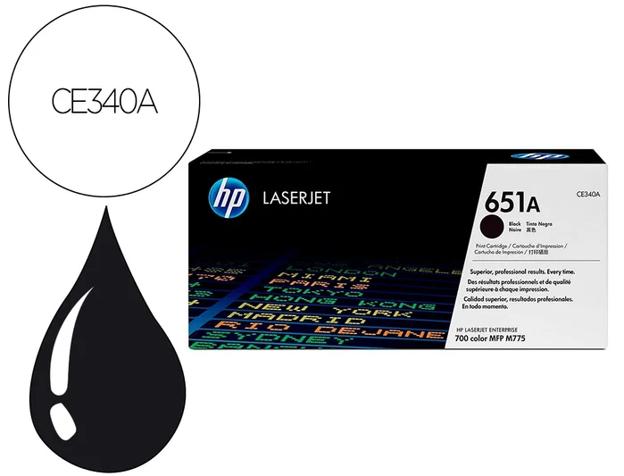 HP 651A Negro CE340A Original