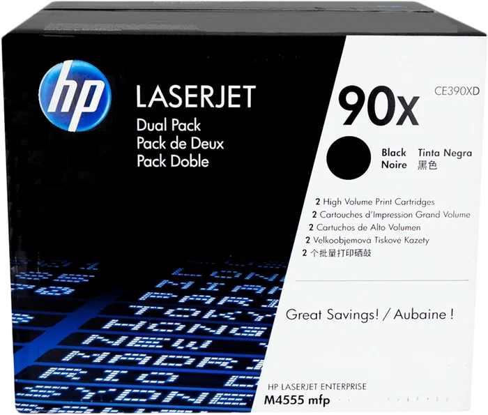 HP Pack de 2 Cartuchos de Tóner Original LaserJet 90X Negro CE390XD HP Pack de 2 Cartuchos de Tóner Original LaserJet 90X Negro CE390XD