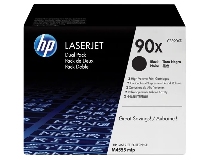 HP Pack de 2 Cartuchos de Tóner Original LaserJet 90X Negro CE390XD HP Pack de 2 Cartuchos de Tóner Original LaserJet 90X Negro CE390XD