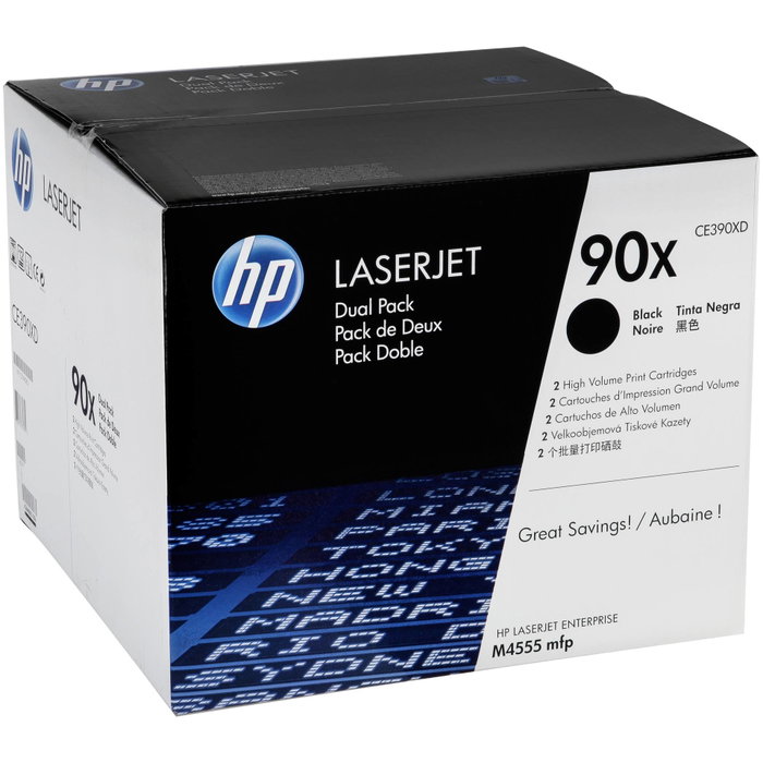 HP Pack de 2 Cartuchos de Tóner Original LaserJet 90X Negro CE390XD HP Pack de 2 Cartuchos de Tóner Original LaserJet 90X Negro CE390XD