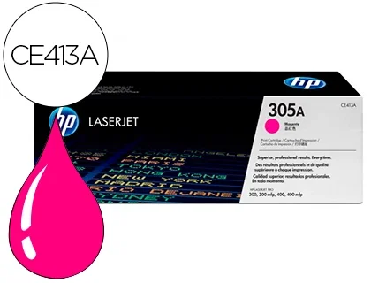 HP Cartucho de Tóner 305A Magenta (CE413A) Original LaserJet