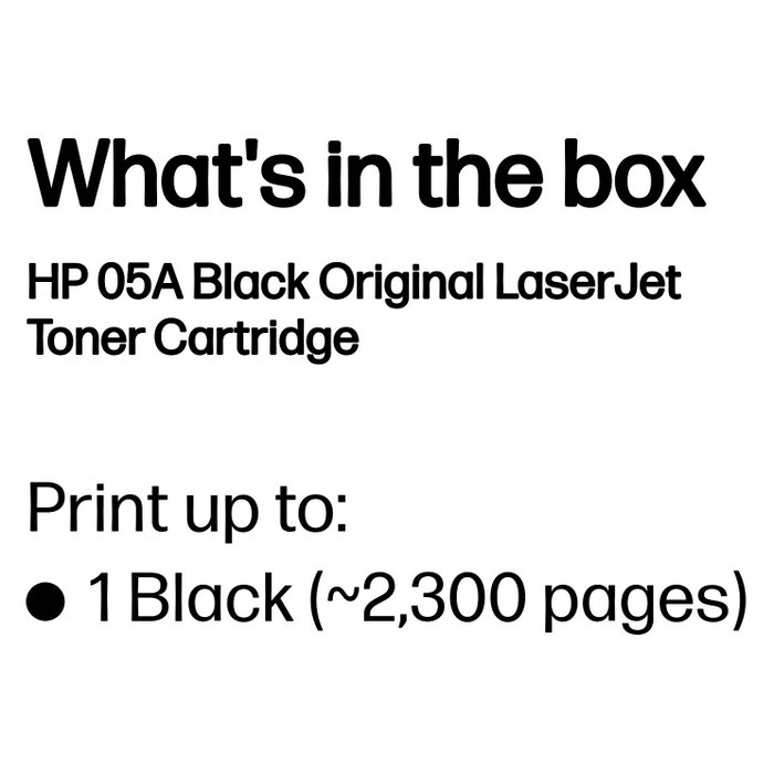 HP 05A CE505A Tóner Negro Original