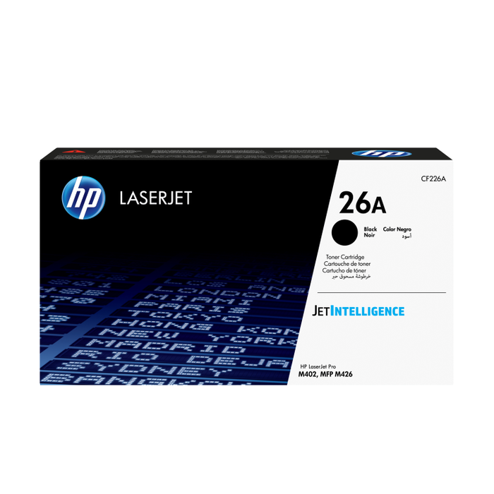 HP Cartucho de tóner 26A CF226A Negro para LaserJet Pro M402/M426 HP Cartucho de tóner 26A CF226A Negro para LaserJet Pro M402/M426