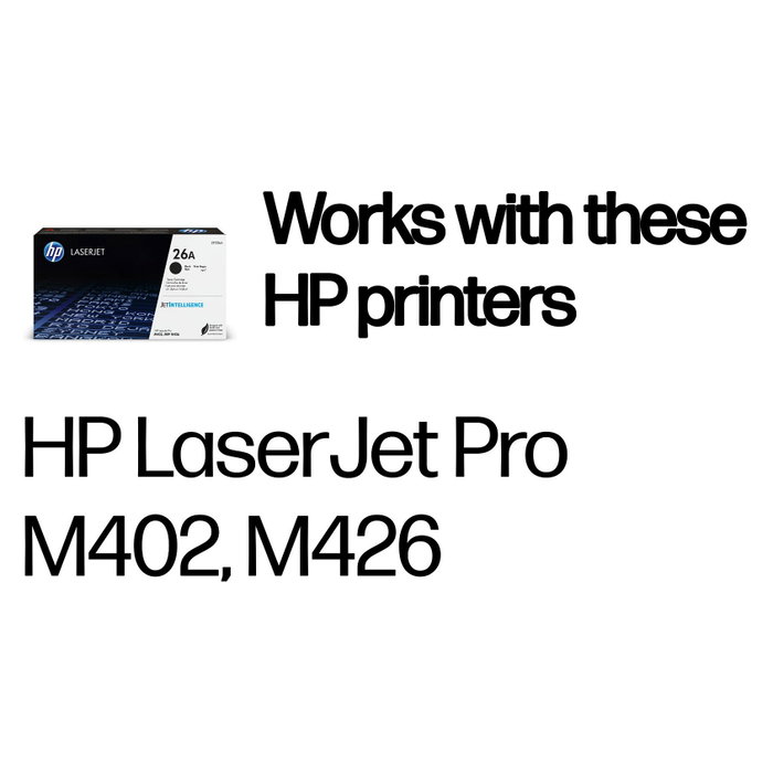HP Cartucho de tóner 26A CF226A Negro para LaserJet Pro M402/M426 HP Cartucho de tóner 26A CF226A Negro para LaserJet Pro M402/M426